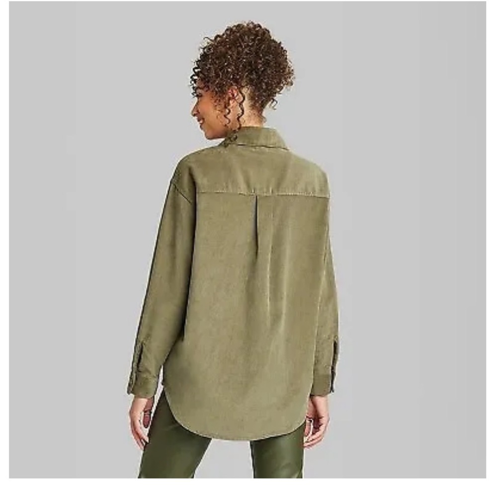 Women's Oversized Button-Down Corduroy
Shirt - Wild Fable
